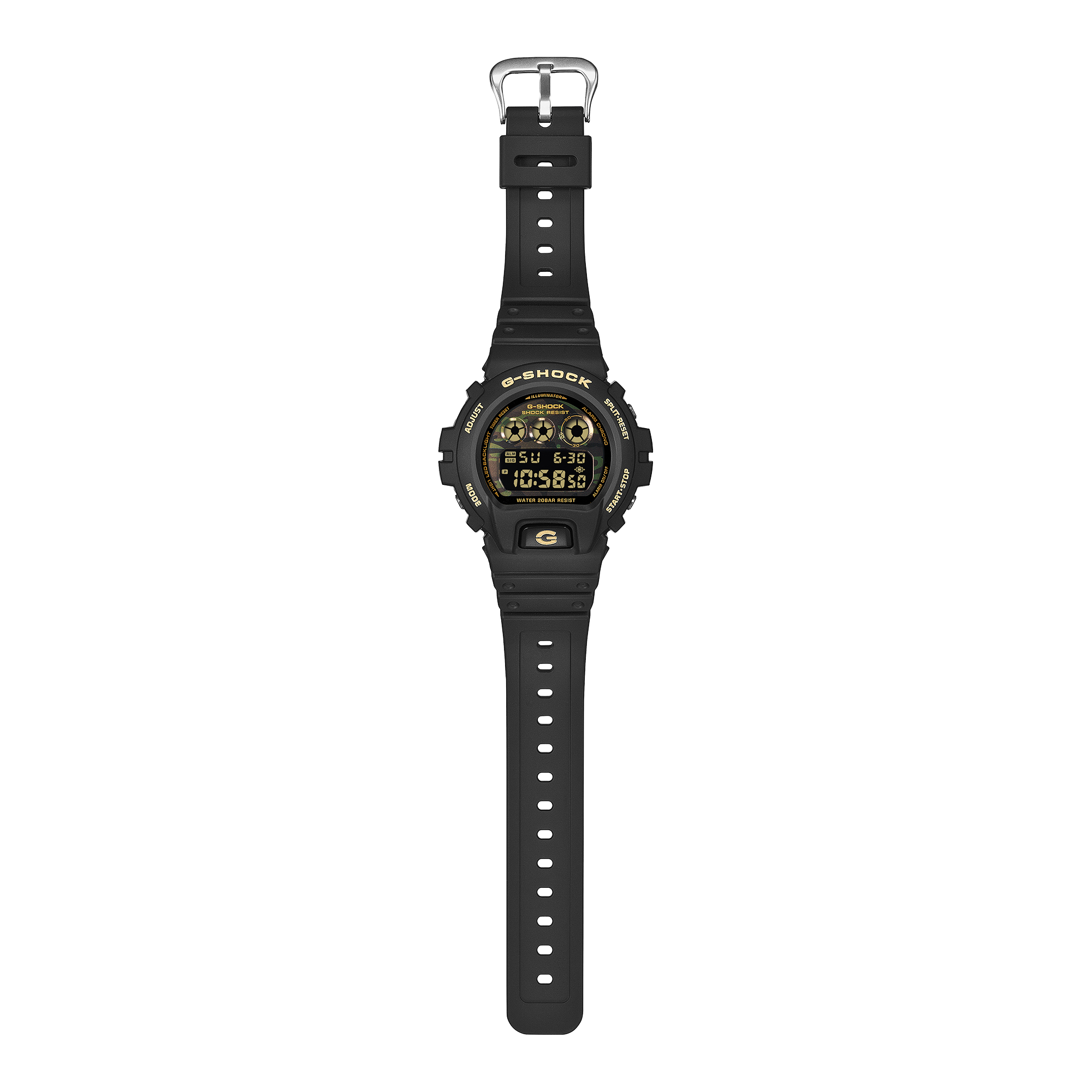 Casio G-Shock DW6900CF-1D Men's Digital Watch – Black & Gold Camo | 200M Water Resistant G-SHOCK Casio G-Shock DW6900CF-1D Men's Digital Watch – Black & Gold Camo | 200M Water Resistant G-SHOCK