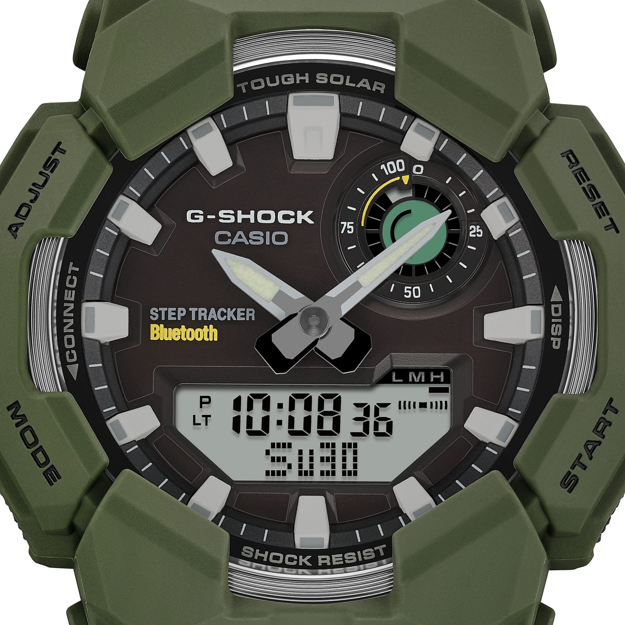 CASIO G‑SHOCK GA‑B010‑3ADR Tough Solar Bluetooth Step‑Tracker Watch — Green GUESS CASIO G‑SHOCK GA‑B010‑3ADR Tough Solar Bluetooth Step‑Tracker Watch — Green GUESS