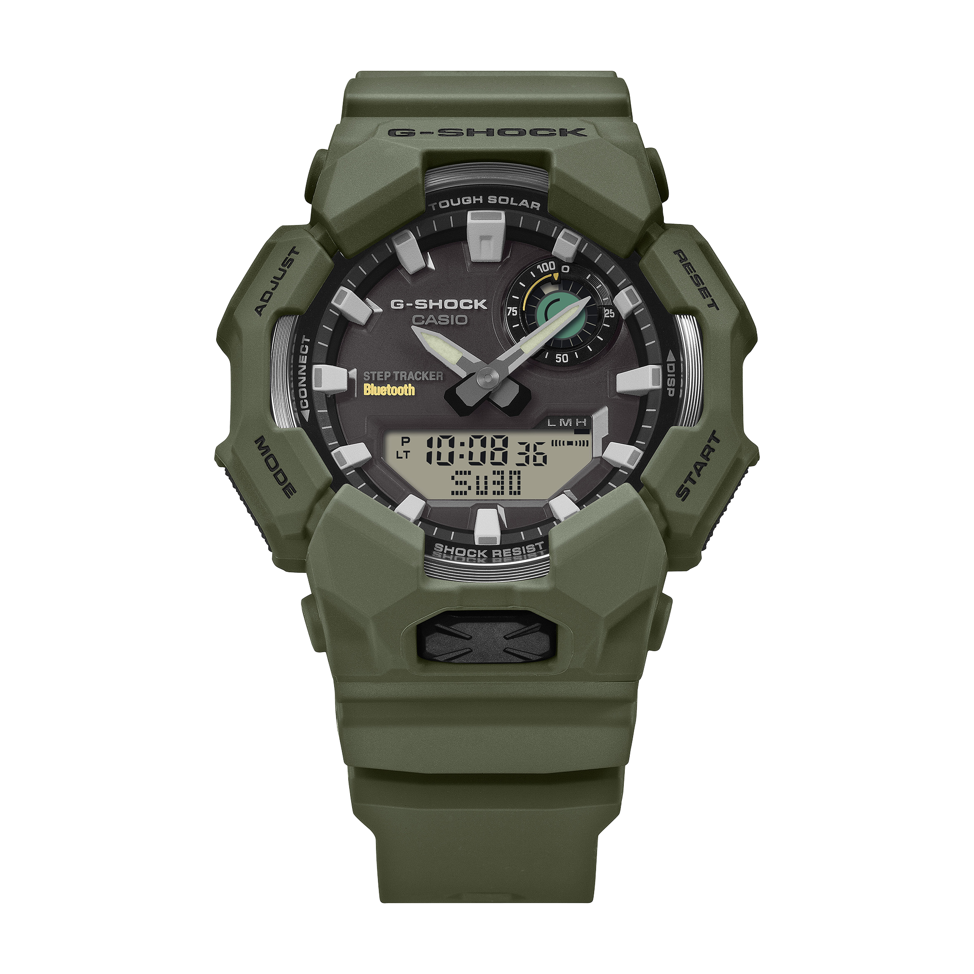 CASIO G‑SHOCK GA‑B010‑3ADR Tough Solar Bluetooth Step‑Tracker Watch — Green GUESS CASIO G‑SHOCK GA‑B010‑3ADR Tough Solar Bluetooth Step‑Tracker Watch — Green GUESS