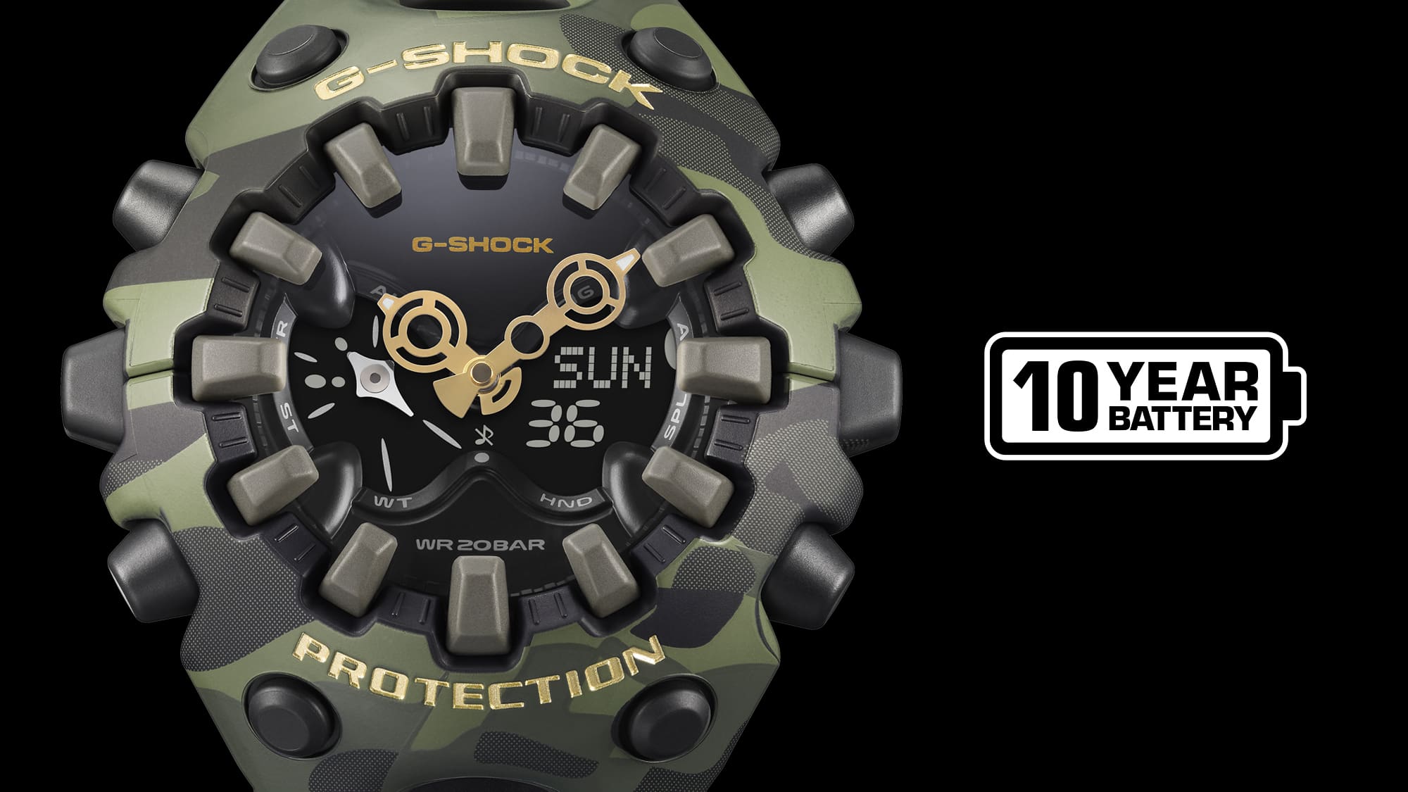 Casio G-Shock GAV01CMG-3A Analogue-Digital Green Resin Men's Watch G-SHOCK Casio G-Shock GAV01CMG-3A Analogue-Digital Green Resin Men's Watch G-SHOCK