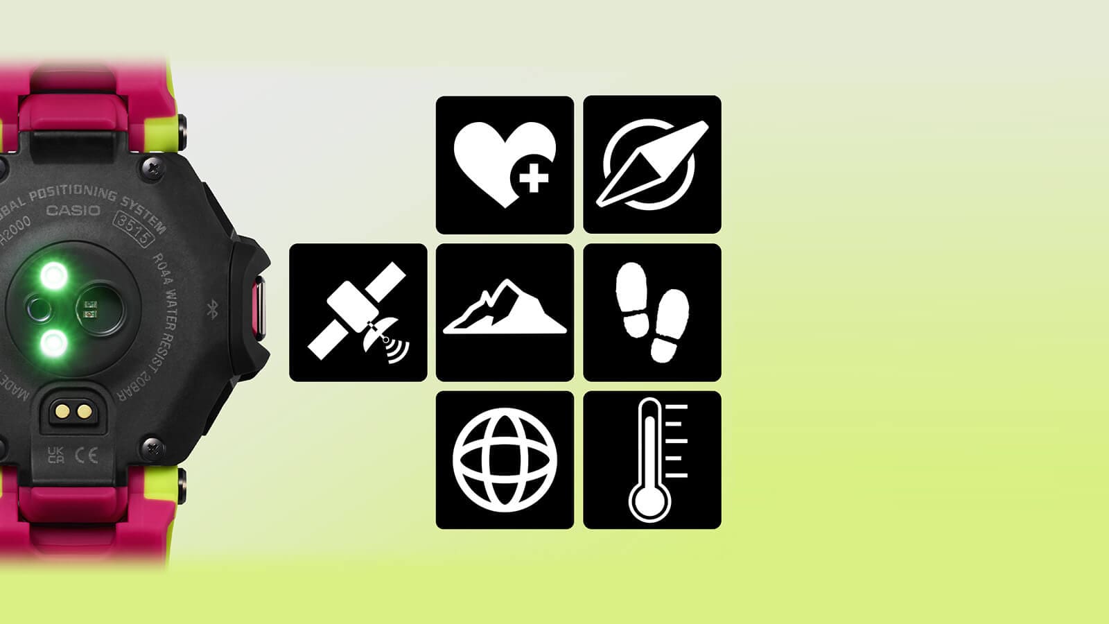 6 sensors + GPS functionality
track physical activity in real time