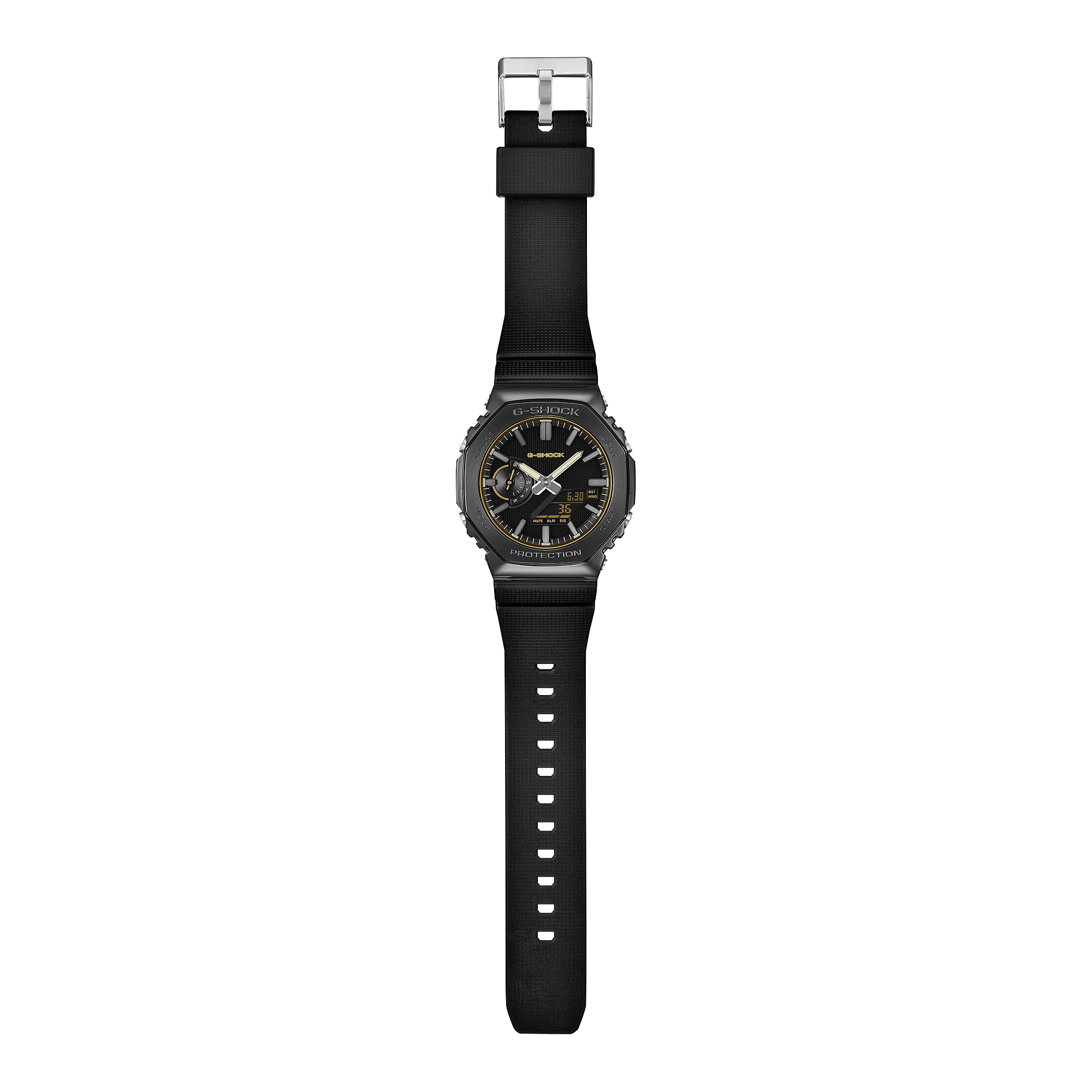 Casio G-Shock GM2100LXB-1A9 Men's Black & Gold Metal Bezel Analogue Digital Watch G-SHOCK Casio G-Shock GM2100LXB-1A9 Men's Black & Gold Metal Bezel Analogue Digital Watch G-SHOCK