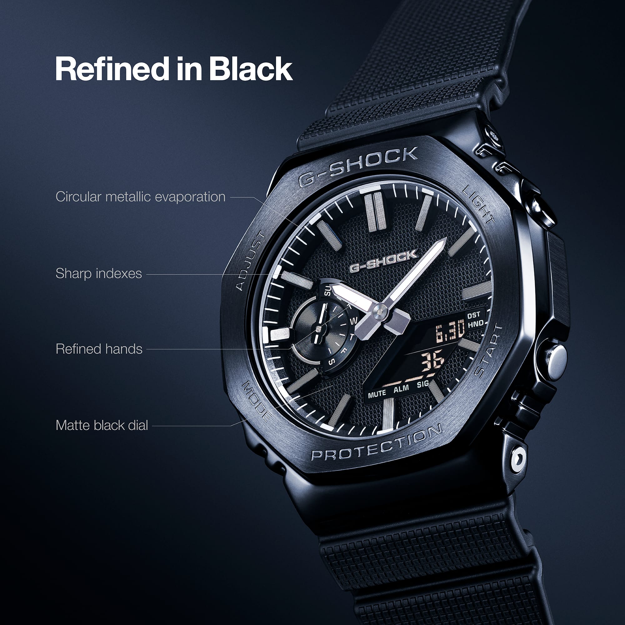 Casio G-Shock GM2100LXB-1A Luxe Black Metal Bezel Men's Watch G-SHOCK Casio G-Shock GM2100LXB-1A Luxe Black Metal Bezel Men's Watch G-SHOCK