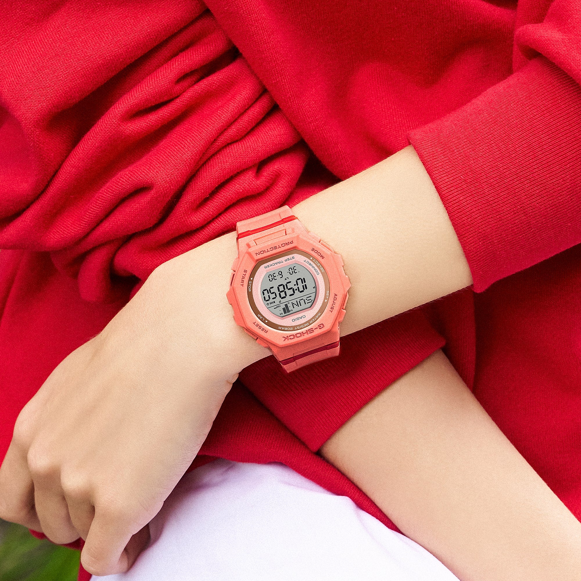Casio G-Shock GMDB300SC-4DR – G-SQUAD Step Tracker Women/Unisex Watch, Coral Accent G-SHOCK Casio G-Shock GMDB300SC-4DR – G-SQUAD Step Tracker Women/Unisex Watch, Coral Accent G-SHOCK