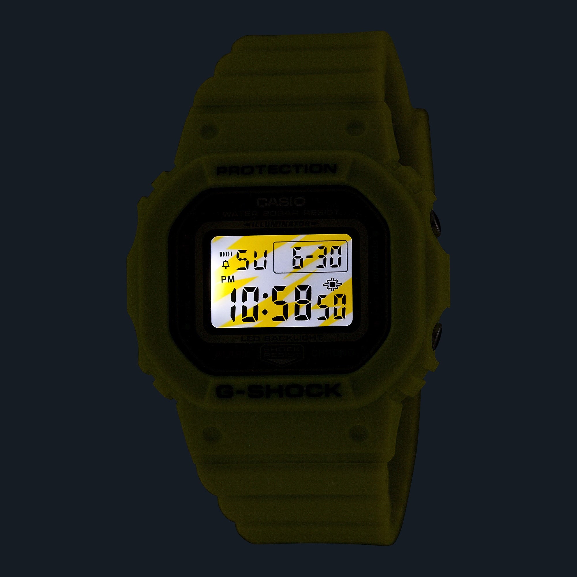 Casio G-SHOCK GMDS5600EP-9D “Energy Pack” Digital Watch, Yellow Resin, 200 m Water Resistance G-SHOCK Casio G-SHOCK GMDS5600EP-9D “Energy Pack” Digital Watch, Yellow Resin, 200 m Water Resistance G-SHOCK