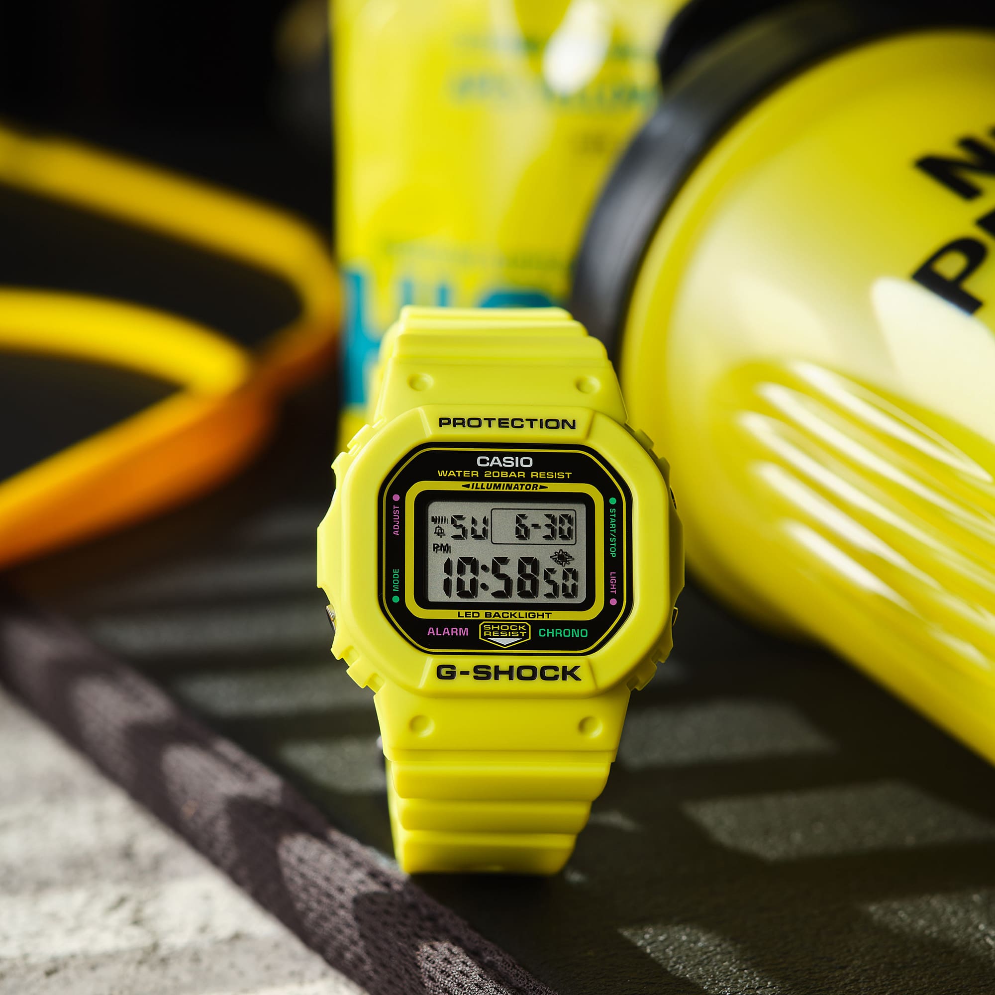 Casio G-SHOCK GMDS5600EP-9D “Energy Pack” Digital Watch, Yellow Resin, 200 m Water Resistance G-SHOCK Casio G-SHOCK GMDS5600EP-9D “Energy Pack” Digital Watch, Yellow Resin, 200 m Water Resistance G-SHOCK
