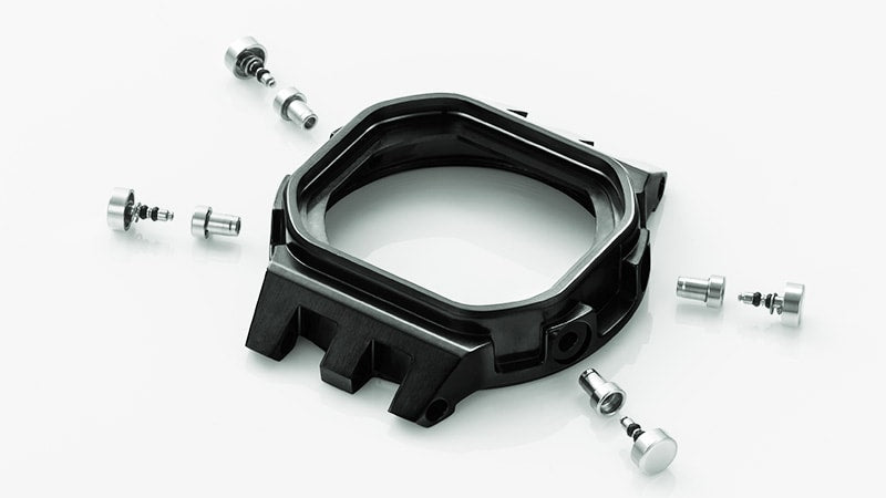 Protecting the button shafts from shocks.