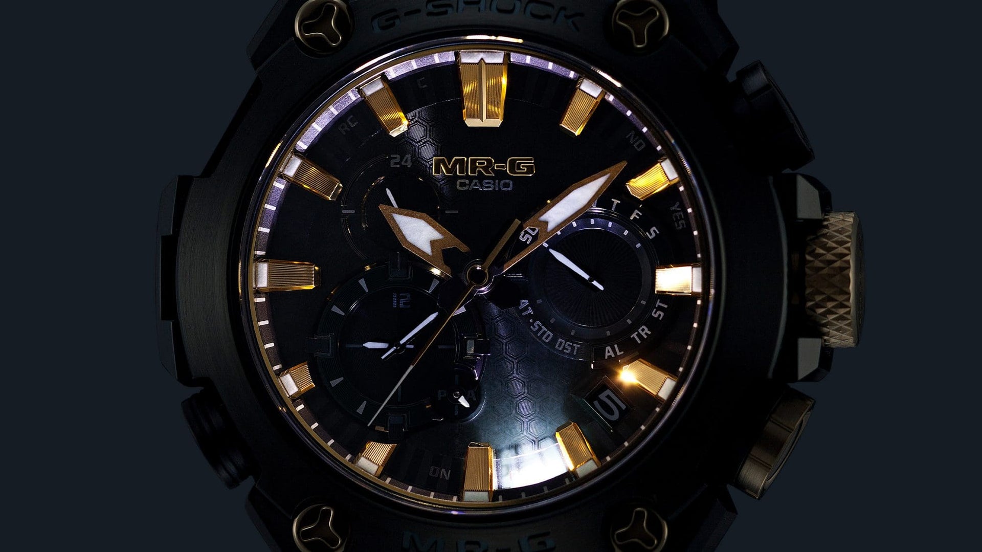 Super Illuminator (high-brightness LED light) for maintaining watch readability in the dark