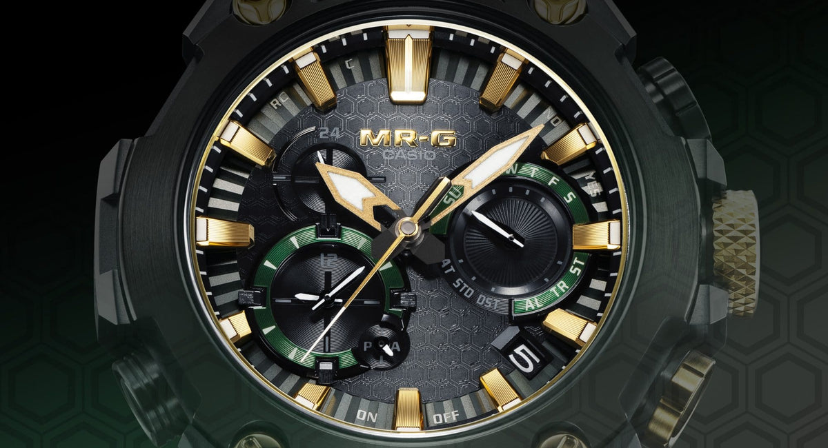 Dial design restating a traditional Japanese motif